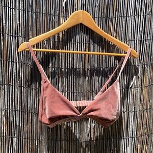 Billabong mauve velvet bikini top